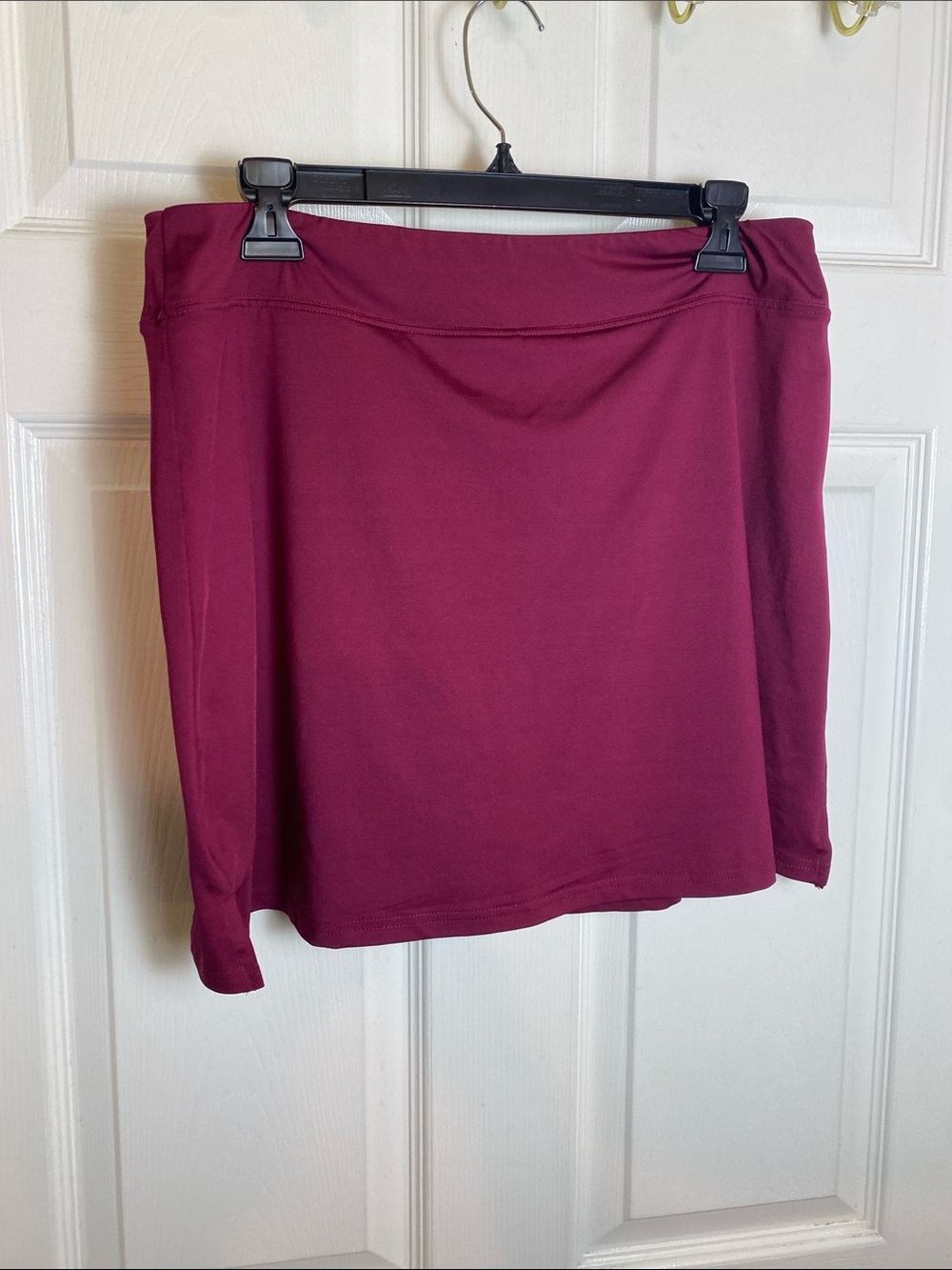 Ekouaer Golf Tennis Skort Burgundy Size Large